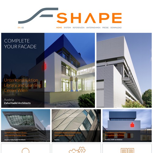 Web page design for SHAPE