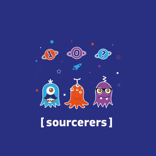 T-shirt logo for "Sourcerers"