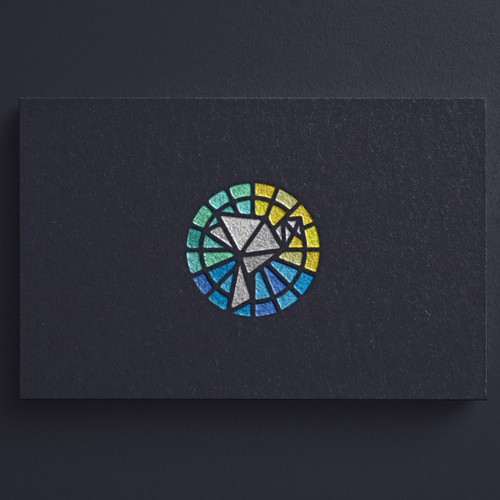 Unused Stained Glass Dove Logo