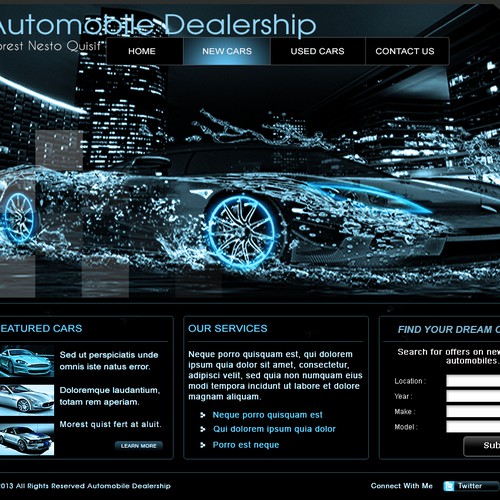 New website design wanted for Automobile Dealership