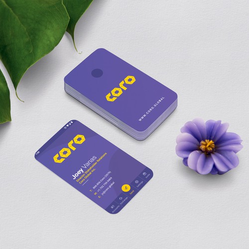 Coro App Business Card Design