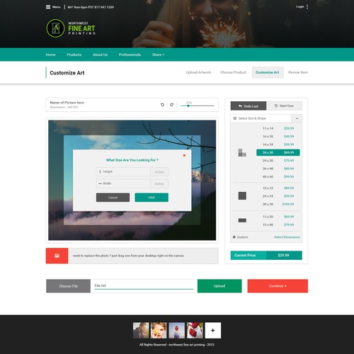 FineArt - Web App Photography Design