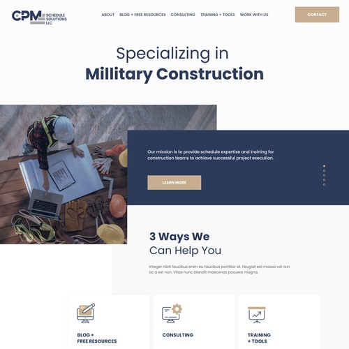 Military Construction Web Design