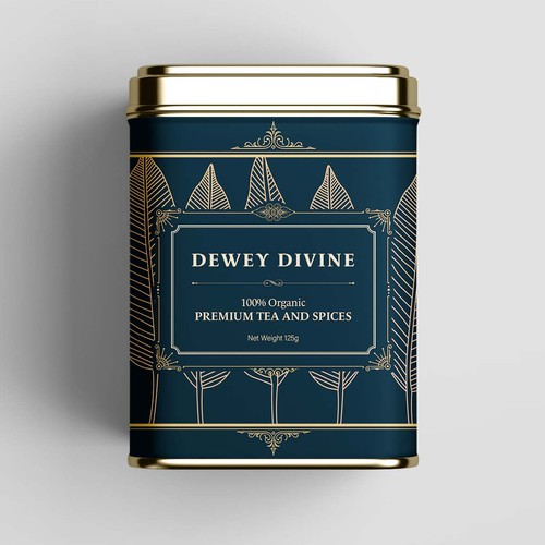 Elegant Label Design for Premium Tea