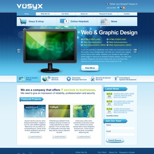WANTED: sleek homepage design for IT solutions company