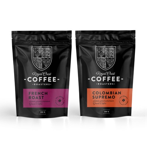 design for Royal Crest Coffee Roasters