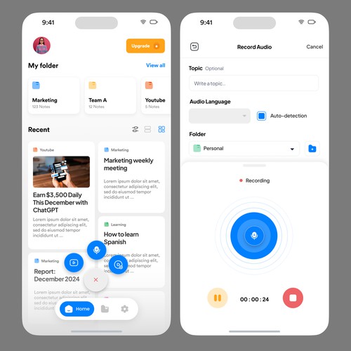 Taking Note App With AI