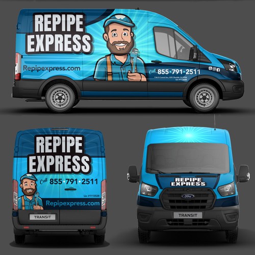 Ford® Transit Wrap for a Repiping Company