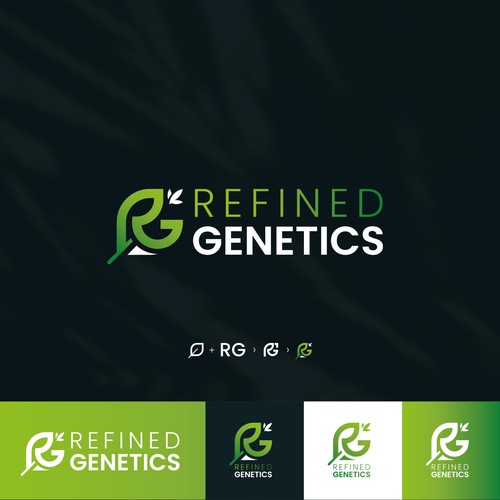 Leaf Logo Concept for Refined Genetics