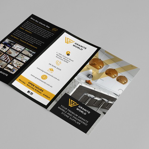 Simple and elegant brochure design for Granite Wolrd