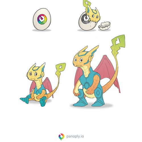 Meca Dragon Design Character