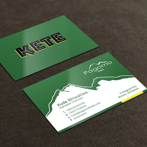 Business card design.