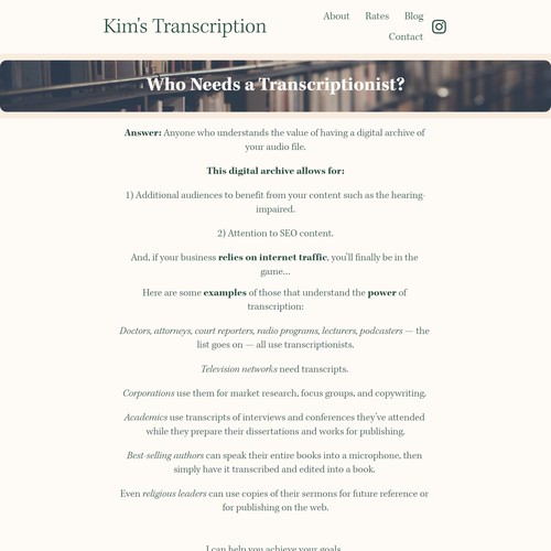 Kim's Transcription