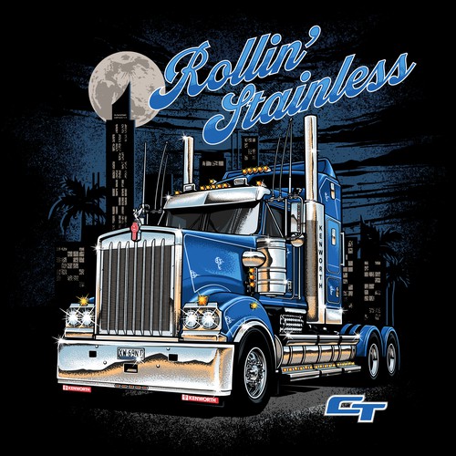 Rollin' Stainless - Truck T-shirt Design
