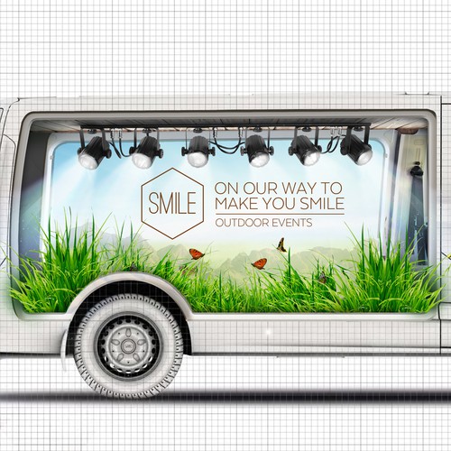 3D effect van wrap for Outdoor Event Agency