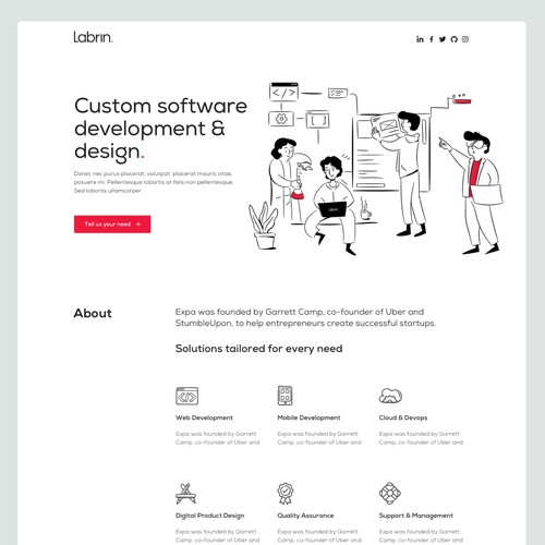 Web design for Labrin