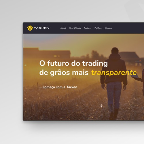 Build the site for Tarken, focused on corn/soy digital trading