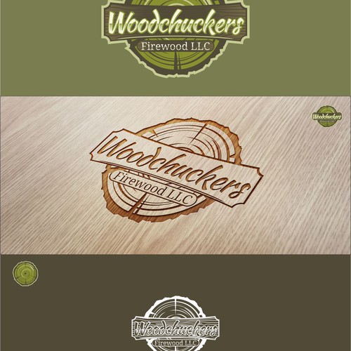 Woodchuckers Firewood *Guaranteed* Logo Design