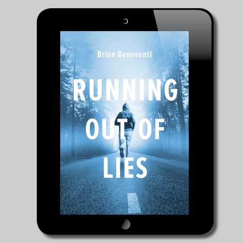 Book cover design for 'Running out of Lies"