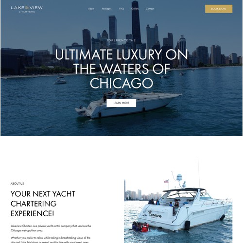 Modern website for Yacht Chartering business
