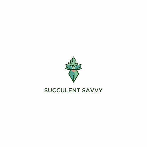 Design a modern logo for our new blog all about succulents