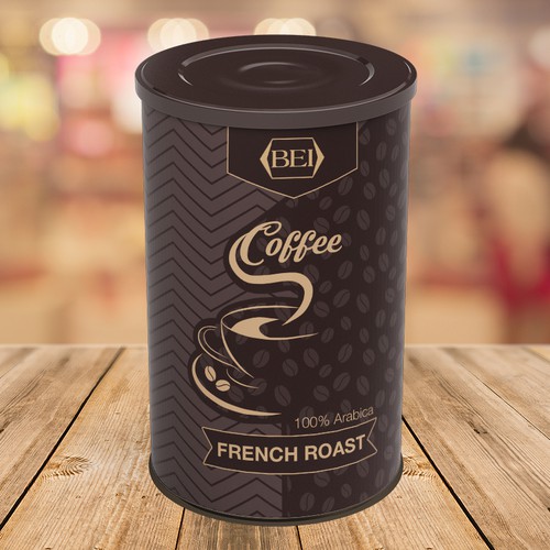 Coffee label design 