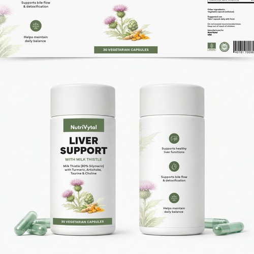 Clean Supplement Label Design