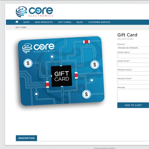 Design a "Gift Card" for Hobby Electronics Shop