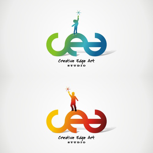 Create an edgey, artistic logo for The Creative Edge Art Studio