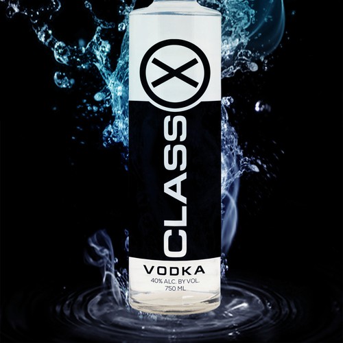 Vodka minimalistic label concept