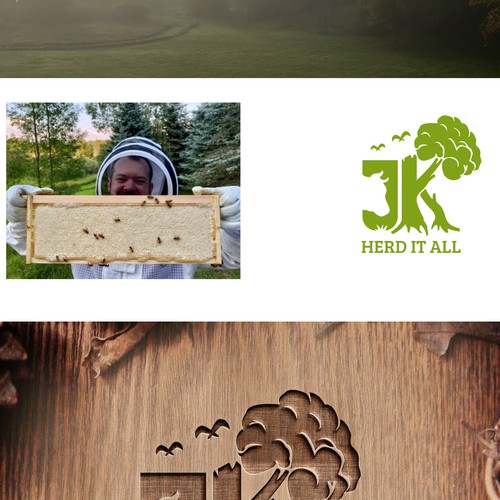 JK logo with nature theme