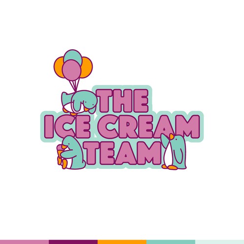 Cute logo for ice cream trucks