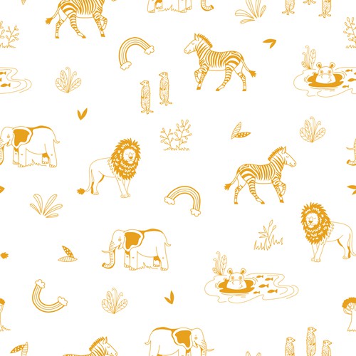 Allover print "Safari" for Kidswear