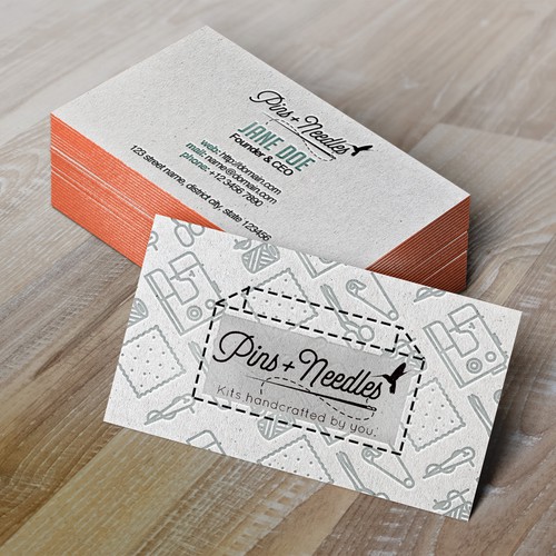 Pins + Needles Business Card Design Entry