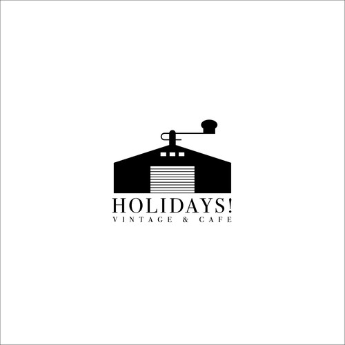 福岡県糸島市で倉庫を利用したカフェ「HOLIDAYS!」のロゴ