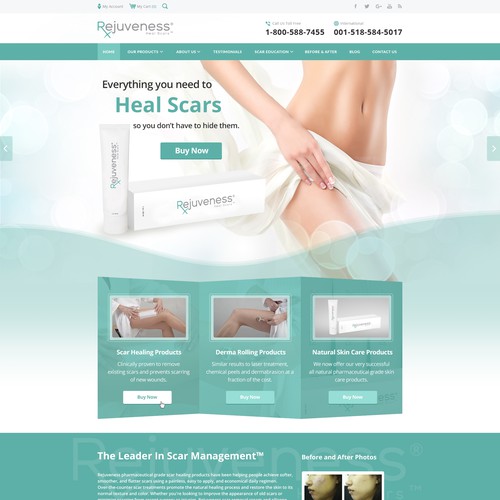 Modern design for Skin Care Website