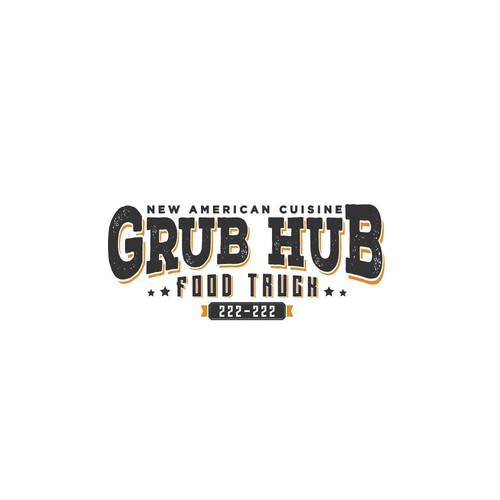 create a clean, unique, vintage logo design for a food truck in Asheville, NC