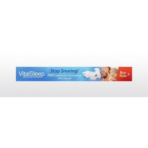 VitalSleep FDA Cleared Anti Snoring Mouthpiece Banner ADs