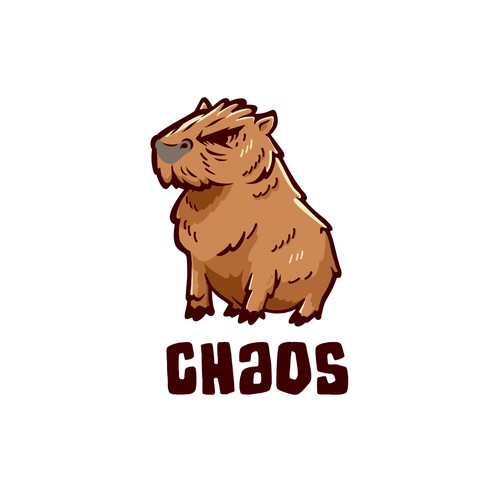 Intense looking Capybara logo for Chaos