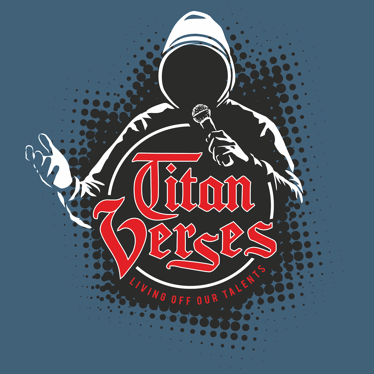 Titan Verses design for clothing, please continue with your design