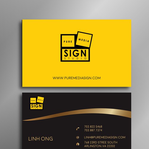 name card concept for puremediadesign