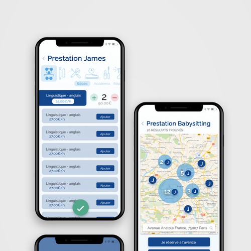 JAMES App - Service Selection