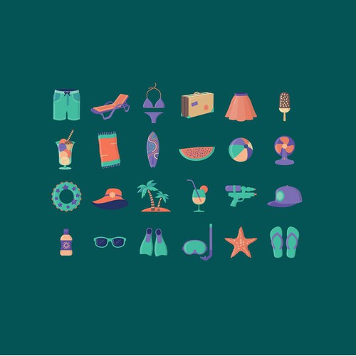 Icon design - summer