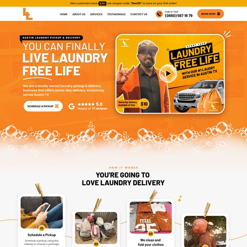 Revitalizing Longhorn Laundry - A Web Design Transformation