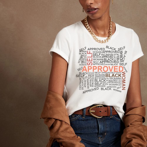 Self Approved Black Women T-Shirt Design