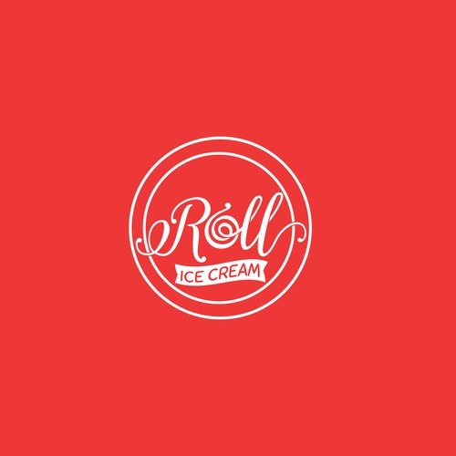 Script Logo Concept for "Roll" Ice Cream