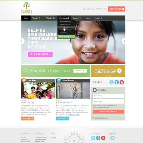 website design for Rehoboth Sampaloc Ministries