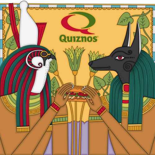 Concept illustration for Quiznos 2017 Calendar