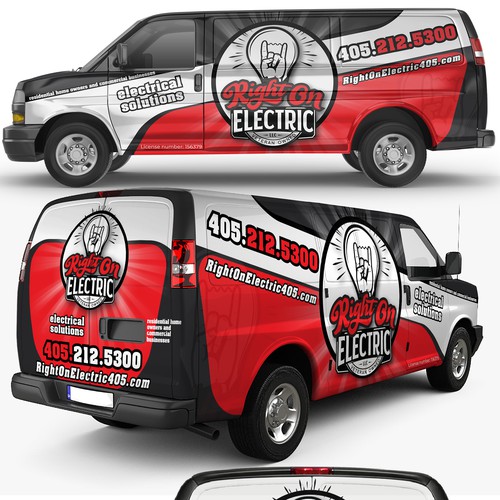 Right On Electric van wrap