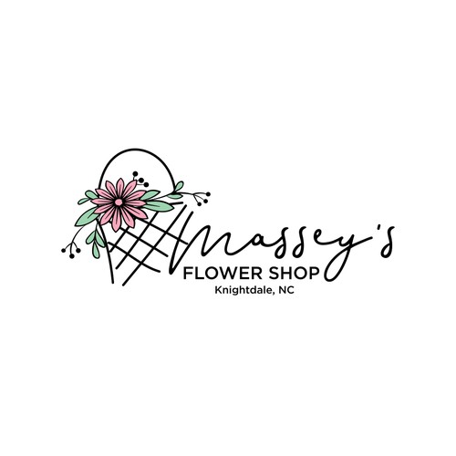 simple logo for flower shop